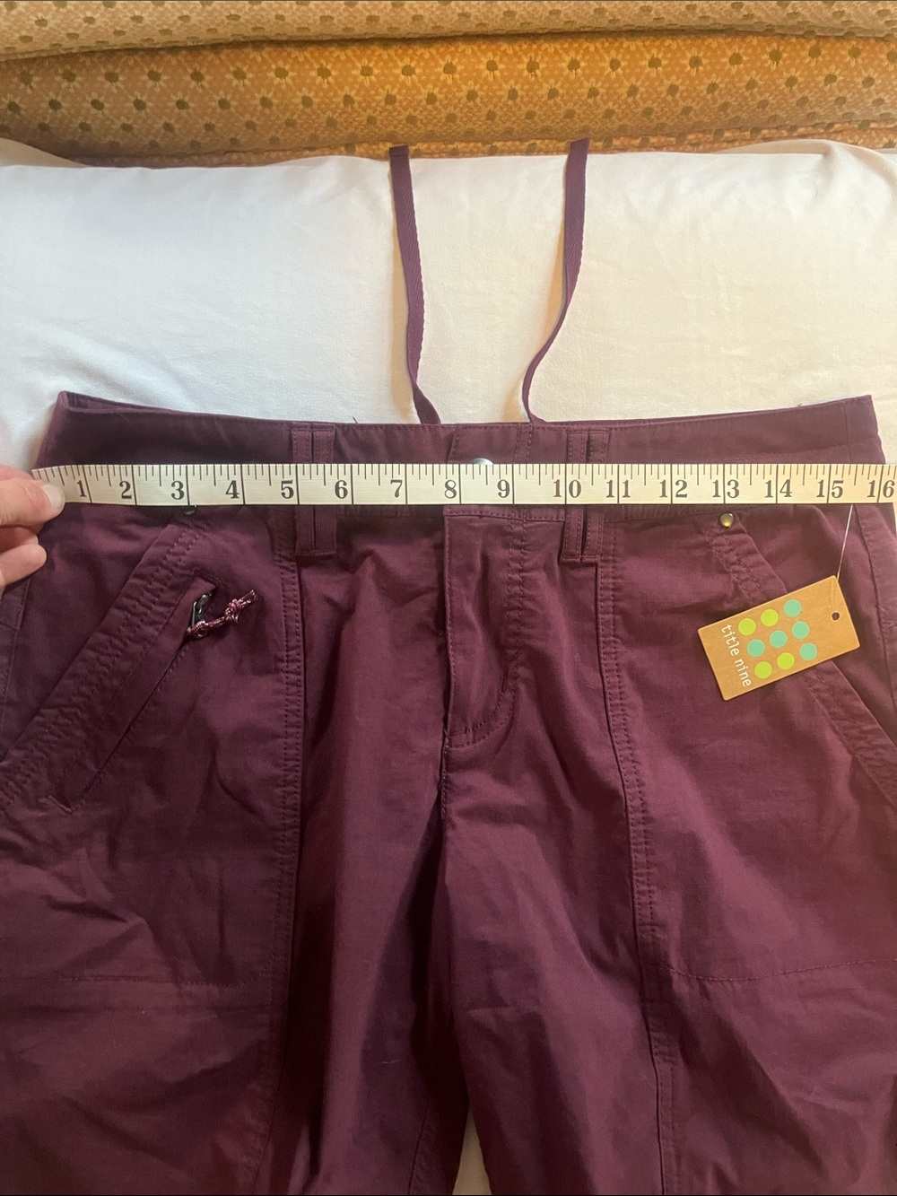 Title Nine 7" Big B Women's Plum/Burgundy Brash ripstop Hiking Shorts size 6 - Picture 10 of 12